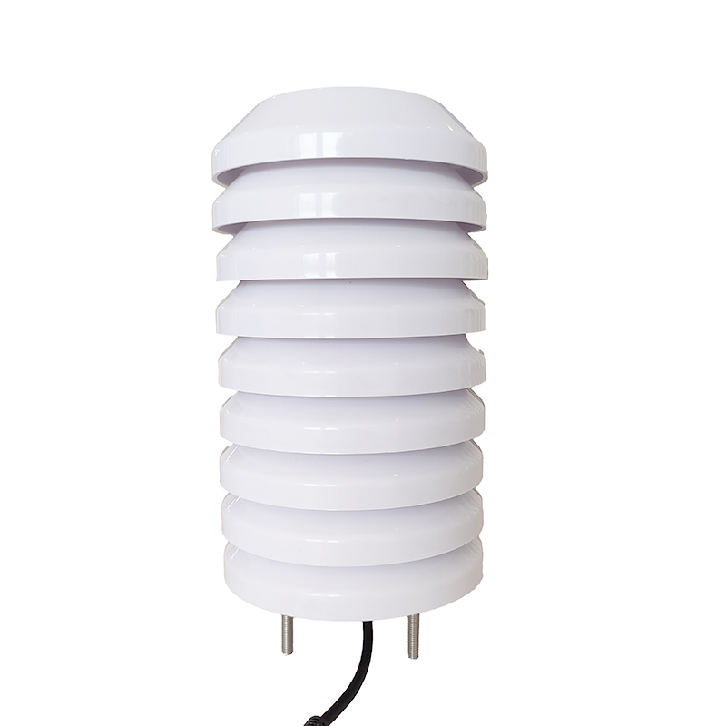 Input Analog 4-20mA and Digital RS485 Modbus Output Air Temperature Humidity Sensor with Solar Radiation Shield