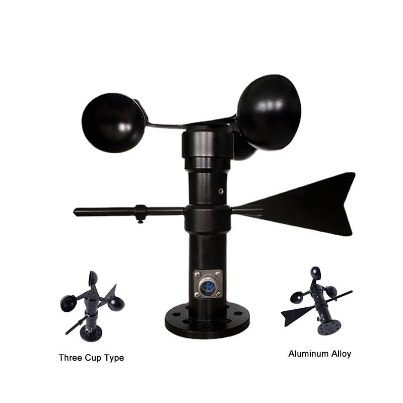 4-20mA 0-5V RS485 Aluminum Alloy Mechanical Wind Speed And Direction 2 In 1 Sensor Wind Measuring Device