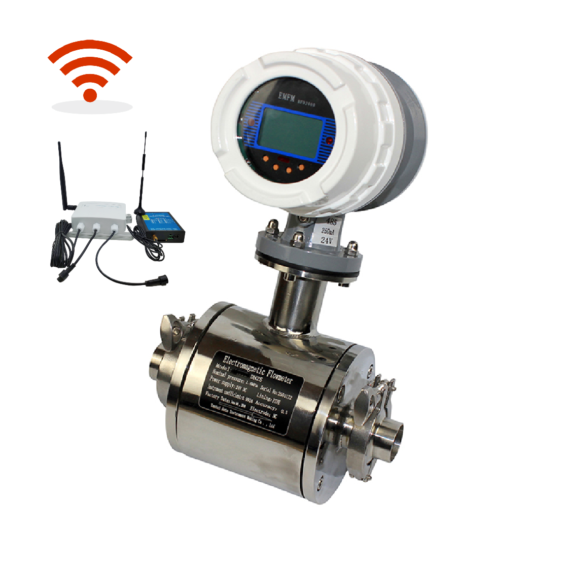 STAINLESS STEEL ELECTROMAGNETIC FLOW METER FOOD AND MILK BEER AND OTHER BEVERAGE FLOW METER